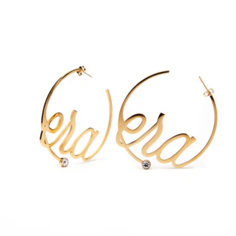 ERABYDJZINHLE Gold Mini Era Logo Hoops