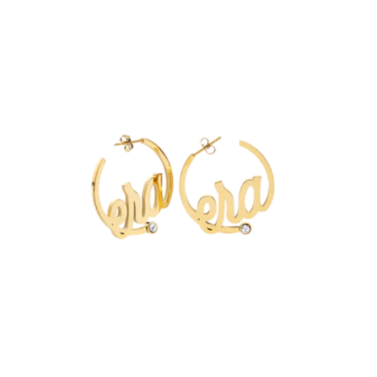ERABYDJZINHLE Gold Mini Era Logo Hoops